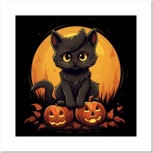 Spooky Paws: Halloween Cat Posters and Art